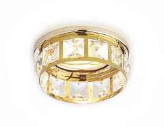 Встраиваемый точечный светильник K101 CL/G золото/прозрачный хрусталь