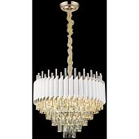 Хрустальная люстра Wertmark WE138.12.003 Cartuccia E14 40 Вт белый, белое золото - цена и фото