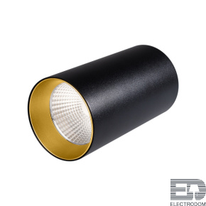 Светильник накладной SP-POLO-R85-1-15W Day White 40deg (Black, Gold Ring) Arlight 022952 - цена и фото