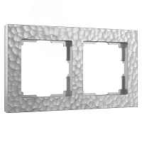 Werkel Рамка на 2 поста (серебряный, Hammer) / W0022406 Werkel Рамка на 2 поста (серебряный, Hammer) / W0022406