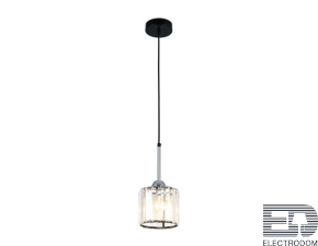 Подвесной светильник с хрусталем TR5894 BK/CL черный/прозрачный E14 max 40W D135*890 - цена и фото
