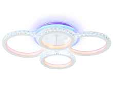 Потолочный светодиодный светильник с RGB подсветкой и пультом<br /FA9524/2+2 WH белый 92W (ПДУ РАДИО 2.4G) - цена и фото
