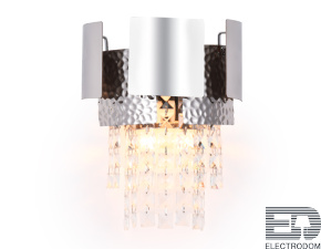Настенный светильник с хрусталем TR5250/2 SL/CL серебро/прозрачный E14/2 max 40W 270*240*150 - цена и фото