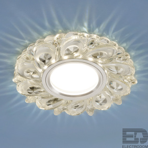 Встраиваемый точечный светильник с LED подсветкой Elektrostandart 2219 MR16 CL прозрачный - цена и фото