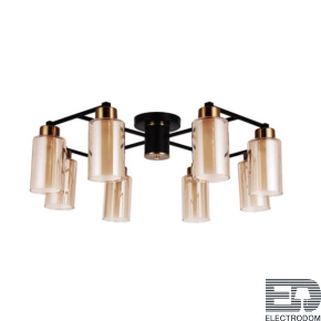 Люстра потолочная Arte Lamp A7027PL-8BK LEO под лампы 8xE14 40W - цена и фото