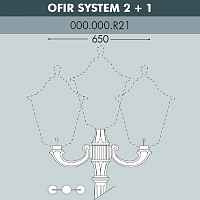 Консоль для паркового фонаря FUMAGALLI OFIR SYS 2L+1 000.000.R21.A0 - цена и фото