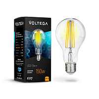 Лампа светодиодная филаментная Voltega E27 15W 2800К прозрачная VG10-A1E27warm15W-F 7104 - цена и фото