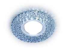 Встраиваемый точечный светильник с LED подсветкой S335 CL прозрачный GU5.3+3W(LED WHITE) D104*25 - цена и фото