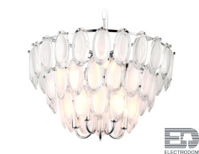 TR5177/10 CH/CL/FR хром/прозрачный/белый матовый E14/10 max 40W D600*1050 - цена и фото
