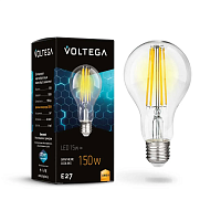 Лампа светодиодная Voltega E27 12W 3000K прозрачная 7226 - цена и фото