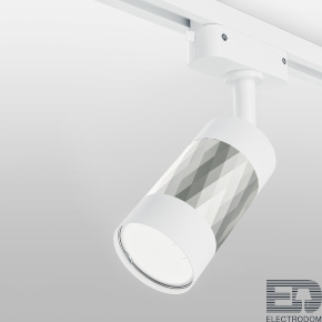 Трековый светильник Elektrostandard Mizar GU10 Белый/серебро (MRL 1007) однофазный - цена и фото