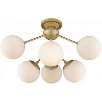 Потолочная люстра Wertmark WE236.06.407 Bolita E27 60 Вт шампанское, белый - цена и фото