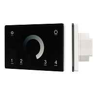 Панель Sens SMART-P79-DIM Black (230V, 4 зоны, 2.4G) Arlight 028399 - цена и фото