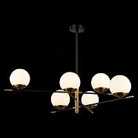 ST LUCE SL1203.412.06 Люстра потолочная ST-Luce Черный, Латунь/Белый E27 6*60W - цена и фото