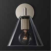 Бра RH Utilitaire Funnel Shade Single Sconce Silver ImperiumLoft - цена и фото