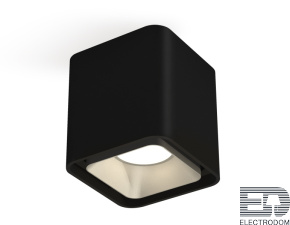 Комплект накладного светильника XS7841003 SBK/SSL черный песок/серебро песок MR16 GU5.3 (C7841, N7703) - цена и фото