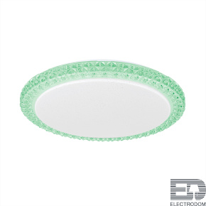 Люстра потолочная светодиодная с диммером Citilux Кристалино Слим CL715R363 Зеленый - цена и фото