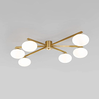 Потолочная люстра Eurosvet Opaline 70220/6 латунь Smart - цена и фото