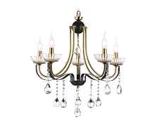 Подвесная люстра с хрусталем TR4952/5 BK/GD/CL Ambrella light - цена и фото