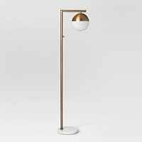 Торшер Geneva Single Glass Globe Floor Lamp ImperiumLoft - цена и фото