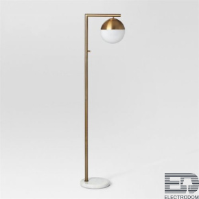 Торшер Geneva Single Glass Globe Floor Lamp ImperiumLoft - цена и фото