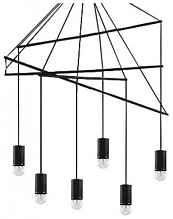Подвесная люстра Ideal Lux Pop SP6 Nero 158815 - цена и фото Подвесная люстра Ideal Lux Pop SP6 Nero 158815 - цена и фото