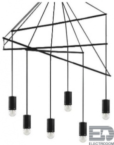 Подвесная люстра Ideal Lux Pop SP6 Nero 158815 - цена и фото