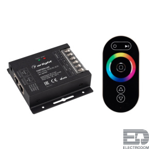 Контроллер ARL-OVAL-RGB Black (12-24V, 3x10A, ПДУ Овал, RF, RJ45) Arlight - цена и фото