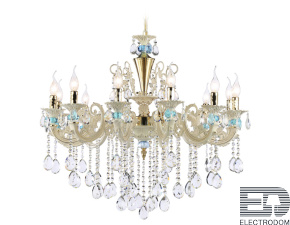 Подвесная люстра с хрусталем TR4929/12 GD/WH/CL Ambrella light - цена и фото