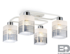 TR303205/4 WH/CH/SM/FR белый/хром/дымчатый/белый матовый E27*4 max 60W 370*370*200 - цена и фото