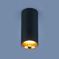 Потолочный светодиодный светильник Elektrostandart DLR030 12W 4200K черный матовый/золото - цена и фото
