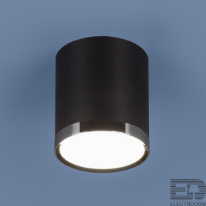Потолочный светодиодный светильник Elektrostandart DLR024 6W 4200K черный матовый - цена и фото