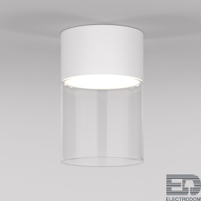 Светильник потолочный светодиодный 10W 4000К белый/прозрачный Elektrostandard 25047/LED - цена и фото