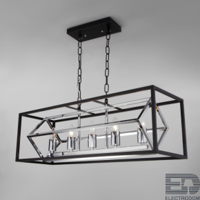 Подвесной светильник в стиле лофт Eurosvet Crate 70122/5 черный - цена и фото