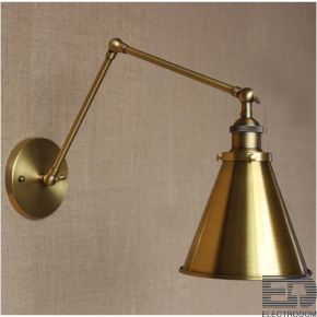 Бра Gloce Cone Shade Loft Industrial Metal Tall Gold ImperiumLoft - цена и фото