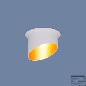 Встраиваемый точечный светильник Elektrostandart 7005 MR16 WH/GD белый/золото - цена и фото