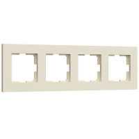 Werkel Рамка на 4 поста (айвори матовый, Slab) / W0042962 Werkel Рамка на 4 поста (айвори матовый, Slab) / W0042962