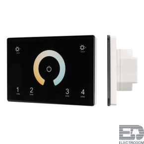 Панель Sens SMART-P81-MIX Black (230V, 4 зоны, 2.4G) Arlight 028401 - цена и фото