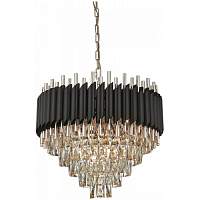 Хрустальная люстра Wertmark WE138.12.023 Cartuccia E14 40 Вт черный, белое золото - цена и фото