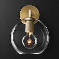 Бра RH Utilitaire Globe Shade Single Sconce Brass ImperiumLoft - цена и фото