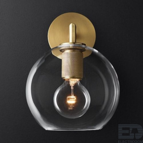 Бра RH Utilitaire Globe Shade Single Sconce Brass ImperiumLoft - цена и фото