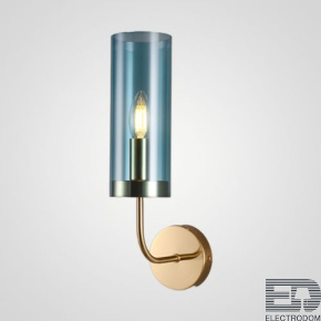 Настенный светильник Agne Blue Glass Tube wall light ImperiumLoft - цена и фото