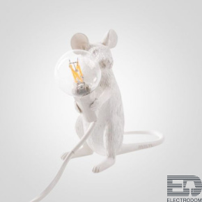 Настольная лампа Seletti Mouse Sitting Белый ImperiumLoft - цена и фото