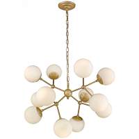 Подвесная люстра Wertmark WE236.12.403 Bolita E27 60 Вт шампанское, белый - цена и фото