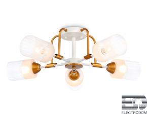 TR303323/5 WH/GD/CL/FR белый/золото/прозрачный/белый матовый E27*5 max 60W D620*200 - цена и фото