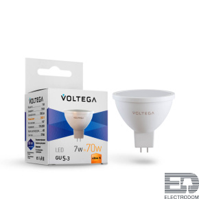 Лампа светодиодная Voltega GU5.3 7W 2800К матовая 7058 - цена и фото