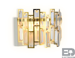 Настенный светильник с выключателем TR5055 GD/WH/CL золото/белый/прозрачный E14/2 max 40W 250*200*140 - цена и фото