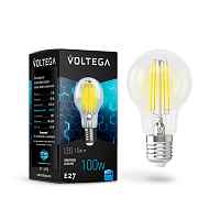 Лампа светодиодная филаментная Voltega E27 10W 4000К прозрачная VG10-А1E27cold10W-F 7101 - цена и фото
