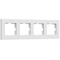 Werkel Рамка на 4 поста (белый матовый, Slab) / W0042961 Werkel Рамка на 4 поста (белый матовый, Slab) / W0042961