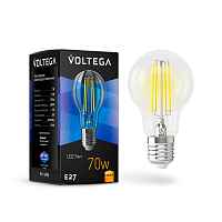 Лампа светодиодная Voltega E27 7W 2800K прозрачная VG10-A60E27warm7W-F 7140 - цена и фото